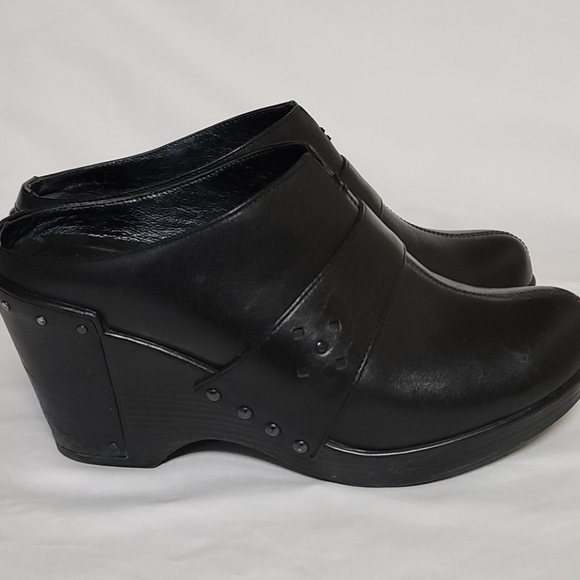 Dansko Black Clogs with heel size 38